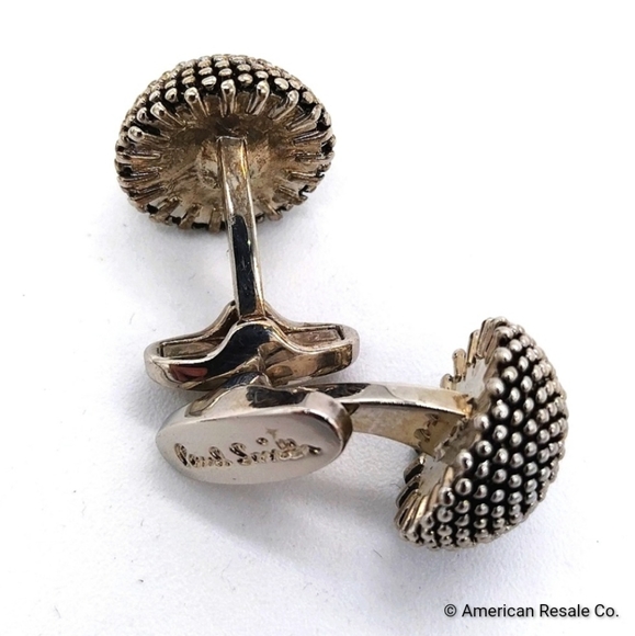 Vintage Paul Smith Round Dot Cuff Links Set - Picture 4 of 4
